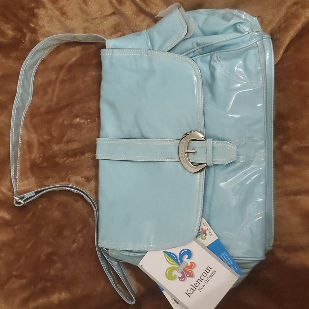 Kalencom Blue Laminated Buckle Bag Diaper Bag